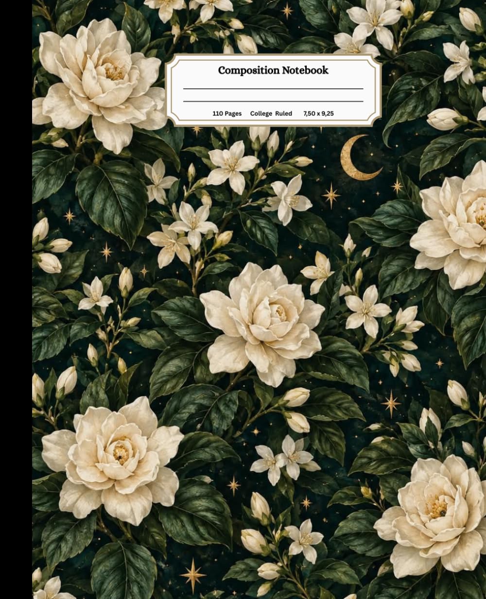 capítulo por capítulo baixar Composition Notebook College Ruled: Vintage Dark Green Botanical Floral Gardenia & Starry Jasmine Ivory White Flowers Patterned Lined Journal 7.5 x... Celestial Book for Students & Teachers