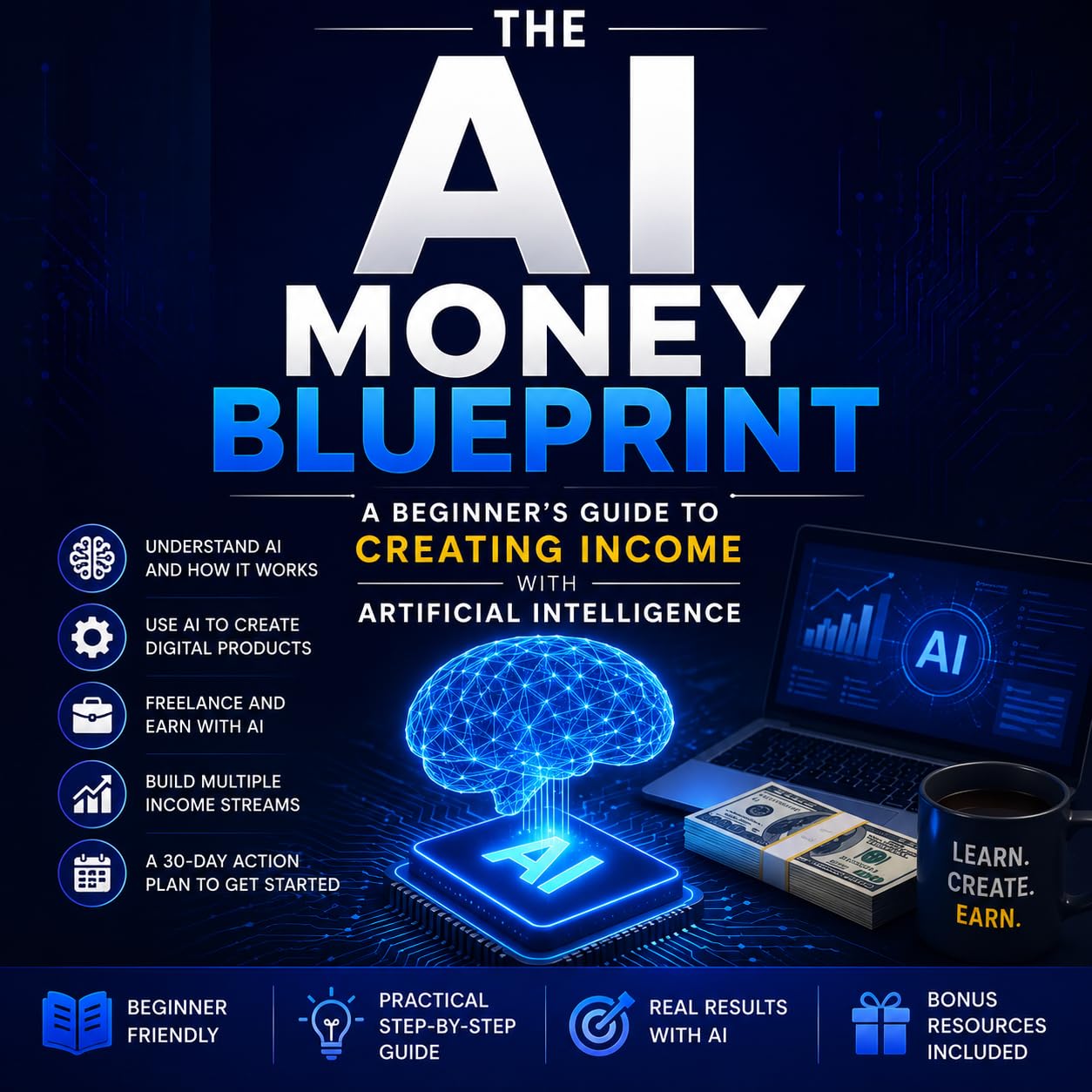 THE AI MONEY BLUEPRINT BEGINNERS GUIDE: A Step-by-Step Guide to Using AI Tools to Create Digital Products, Build Online Income, and Start a Profitable Side Hustle (English Edition) baixar livro de graça