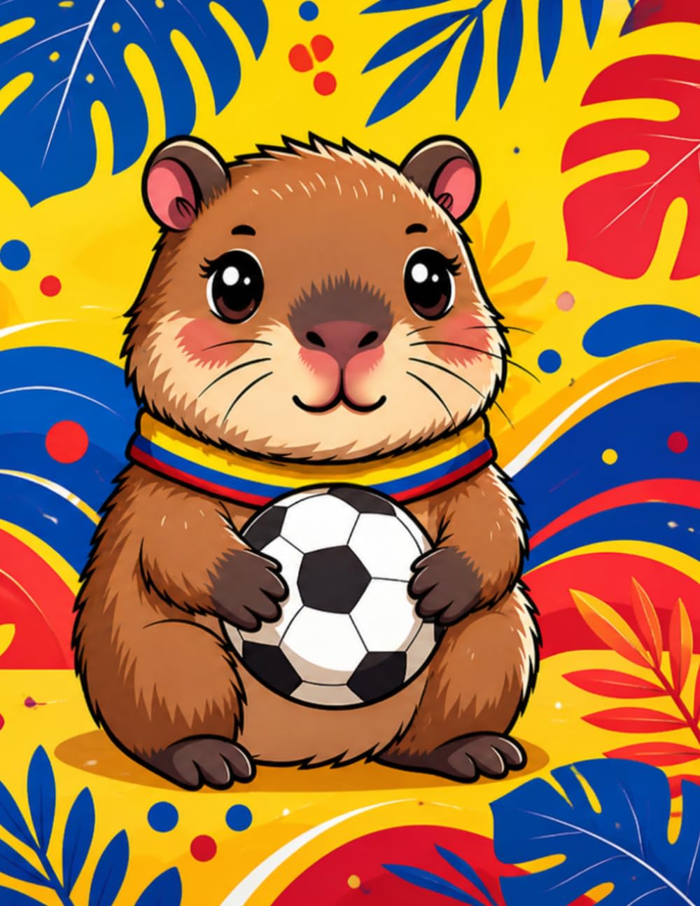 A4 Lined Notebook – Soccer/Football Fans – Colombia Edition: Capybara – Large Ruled Journal for School, Writing, Notes and Daily Use: Large A4 Ruled... and Daily Writing (Portuguese Edition) baixar o livro de graça