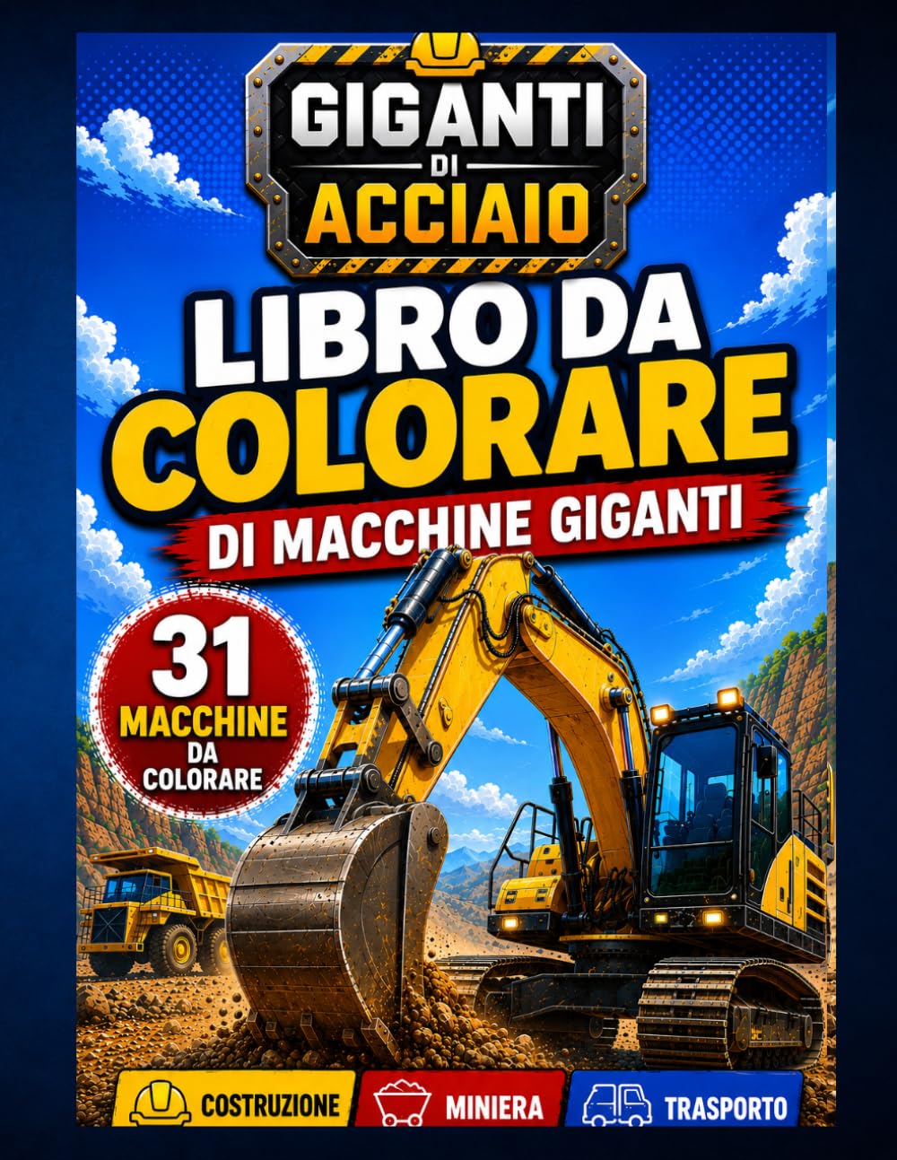capítulo por capítulo baixar Giganti d’Acciaio: Libro da Colorare di Mezzi Pesanti: 31 Macchine Incredibili da Colorare – Escavatori, Camion, Bulldozer e Macchine da Costruzione per Bambini dai 3 ai 10 Anni (Italian Edition)