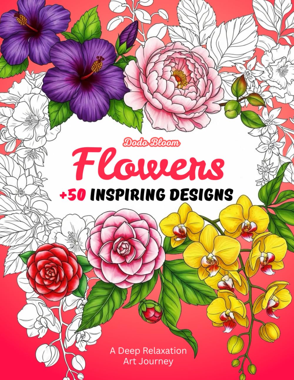 capítulo por capítulo baixar Flowers Coloring Book With a Marker: For Teens & Adults: Featuring Anxiety and Stress Relief Gifts. Includes Flower Patterns, Bouquets, Wreaths,... Designs. Ideal for Nature Lovers and Moms.