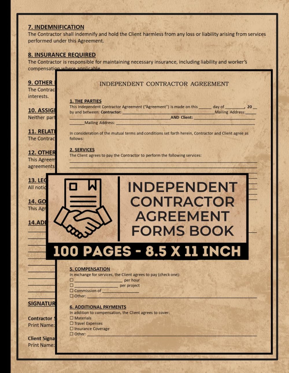 capítulo por capítulo baixar Independent Contractor Agreement Forms Book: Contract Agreement Form Between Contractor and Client | 50 Forms
