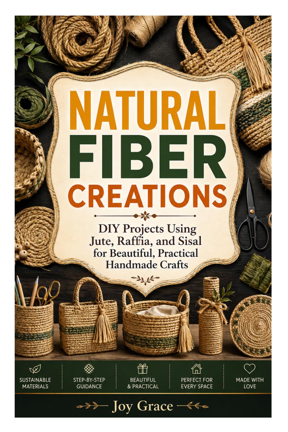 ler totalmente NATURAL FIBER CREATIONS: DIY Projects Using Jute, Raffia, and Sisal for Beautiful, Practical Handmade Crafts