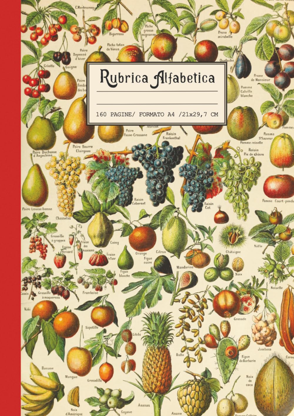 ler totalmente Rubrica Alfabetica quaderno A4 righe: Grande formato 21x29,7 cm, 160 pagine con riferimenti per ogni lettera A-Z. Bella copertina retrò vintage con... di vitamina C naturale (Italian Edition)