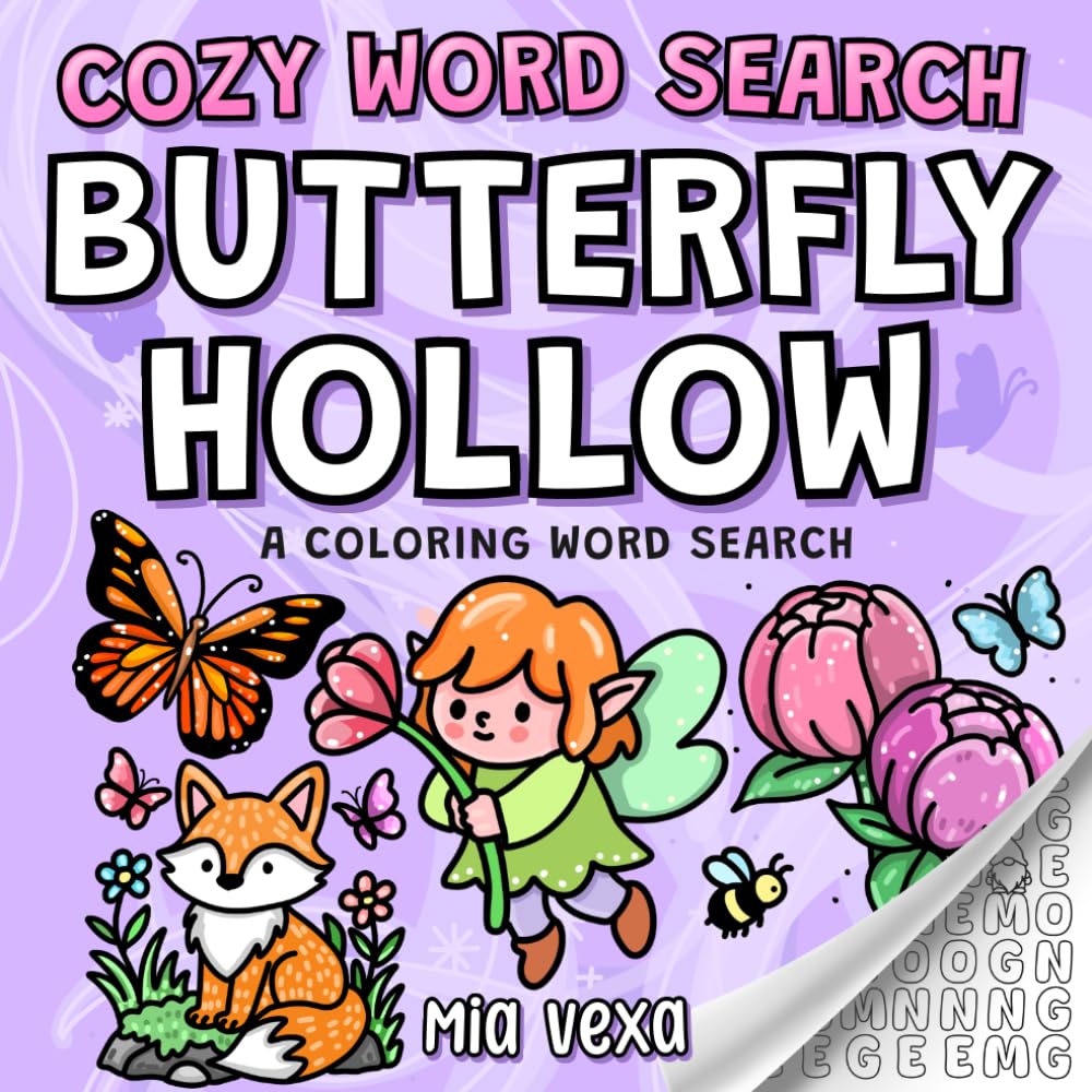 capítulo por capítulo baixar Butterfly Hollow: A Cute and Comfy Colouring Word Search for Adults, Teens and Kids (Cute Coloring Word Searches)