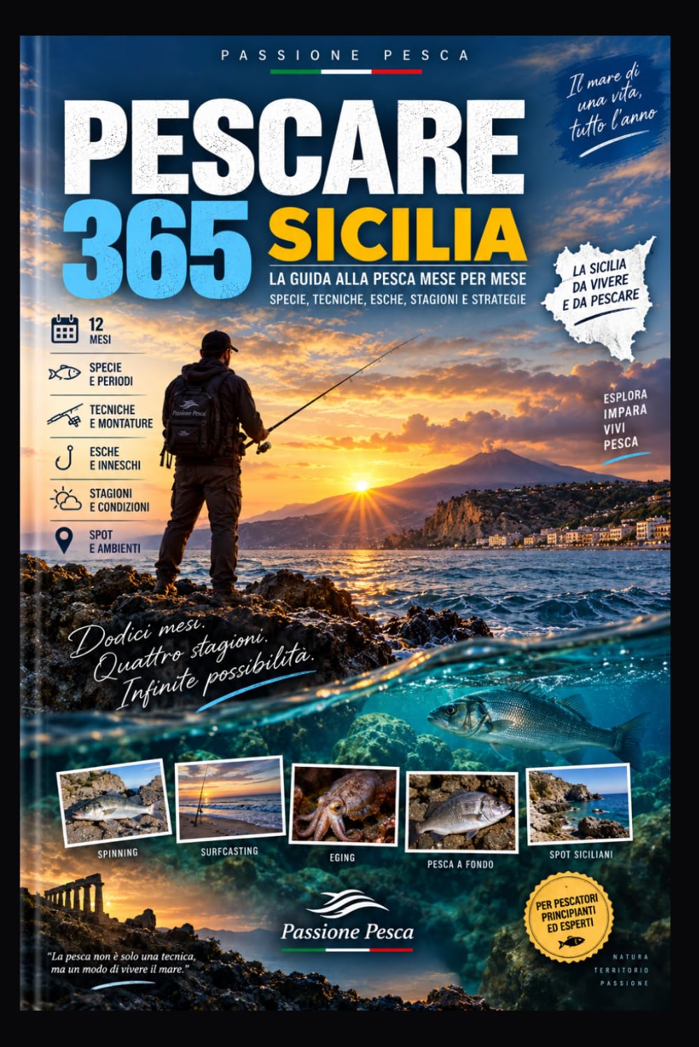 capítulo por capítulo baixar PESCARE 365 – SICILIA: La guida alla pesca mese per mese: specie, tecniche, esche, stagioni e strategie (365 Pescare in Italia) (Italian Edition)