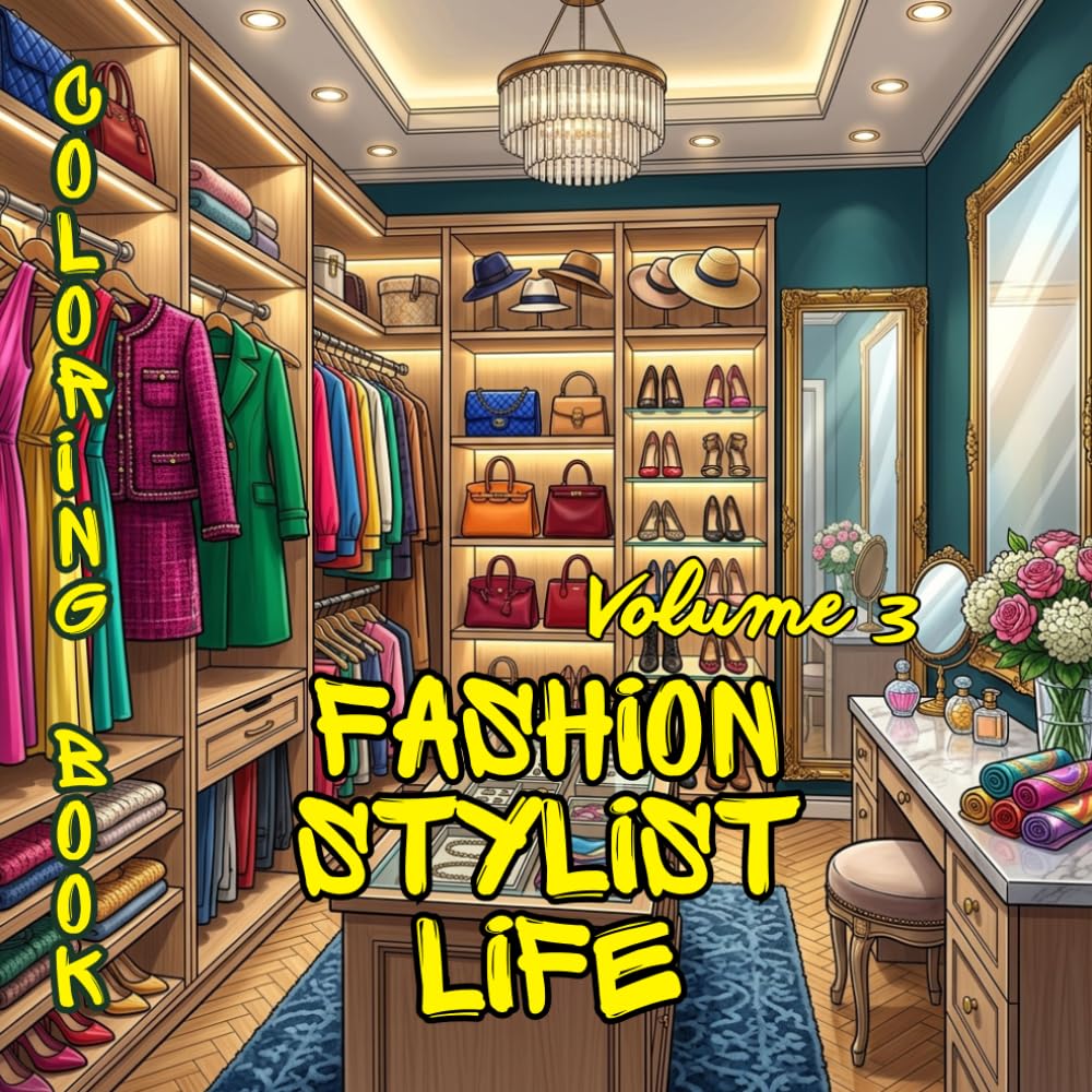 capítulo por capítulo baixar Fashion Stylist Life: A Premium Adult Coloring Book of Luxury Wardrobe Studios, Editorial Styling, Beautiful Accessories, Runway Preparation & Creative Inspiration
