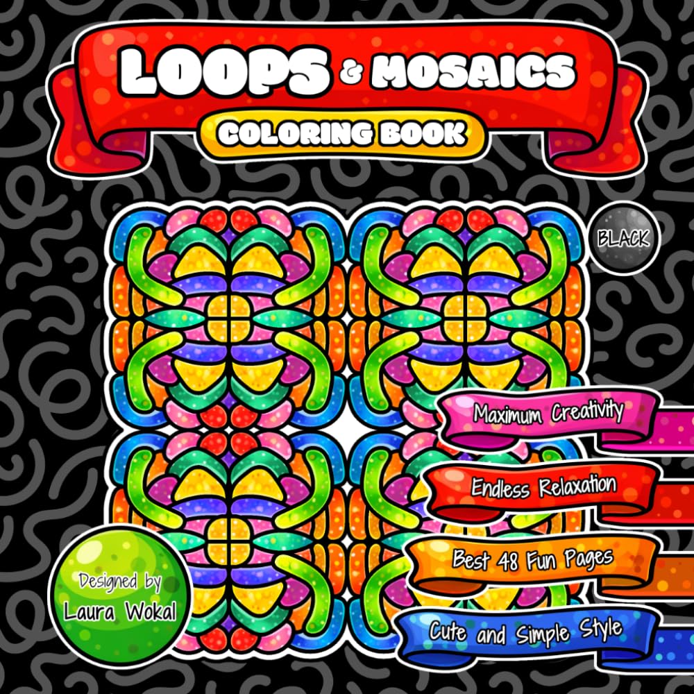 LOOPS & Mosaics Coloring Book: Endless Relaxation with Cute and Simple Cartoon Style baixar o livro de graça
