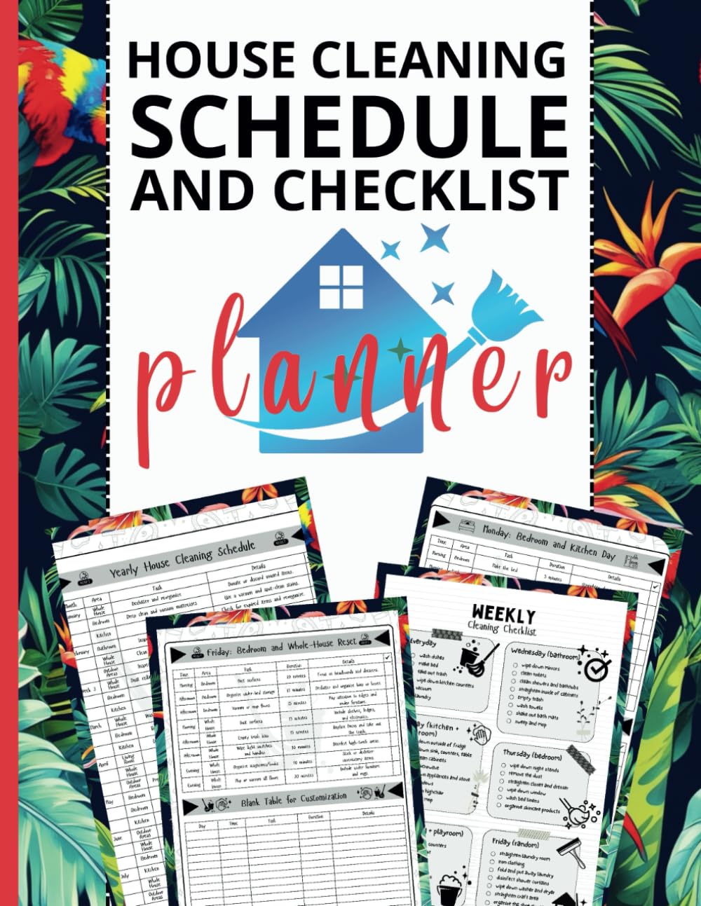 ler totalmente House cleaning schedule and checklist planner