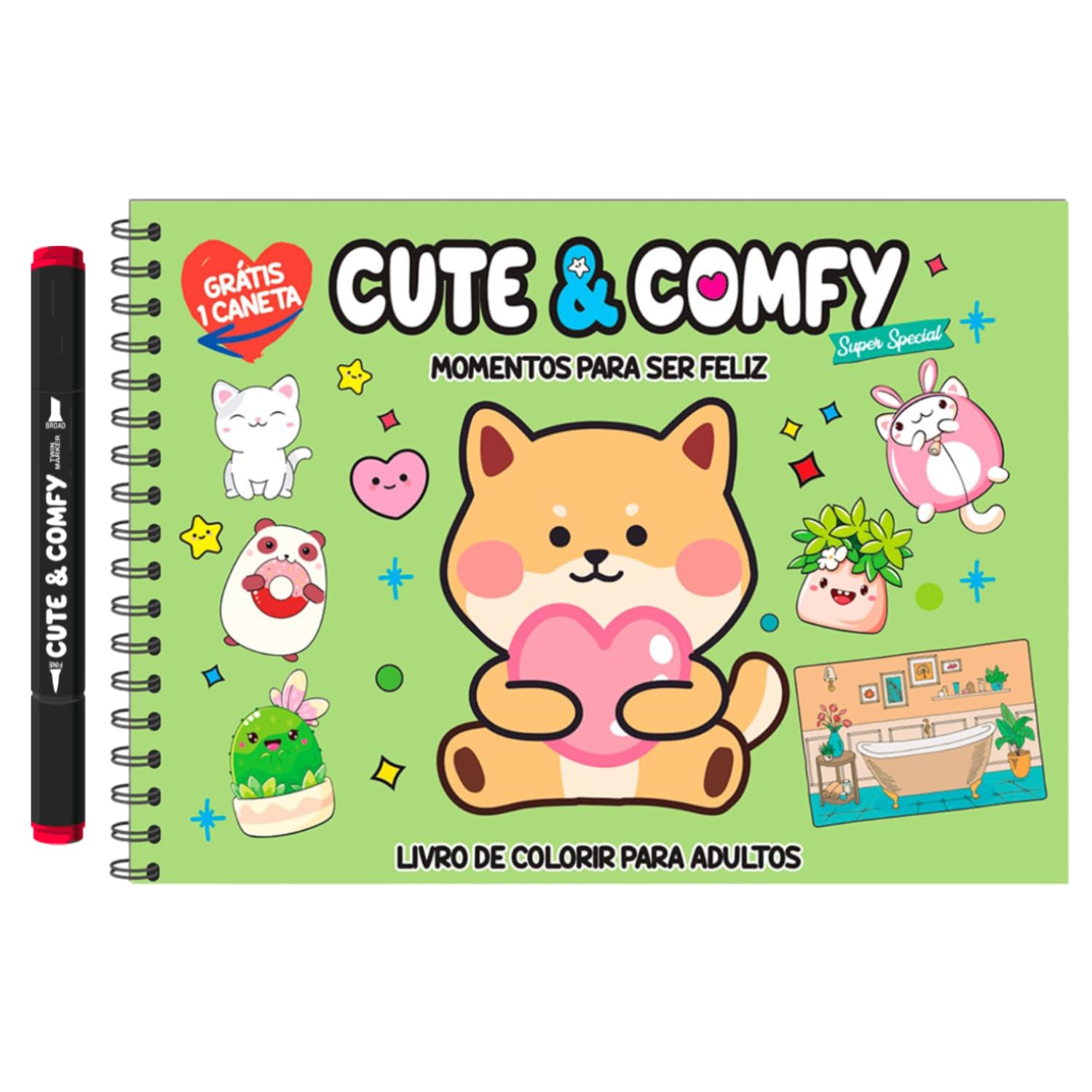 capítulo por capítulo baixar Cute & Comfy Super Special - Livro de Colorir Adulto - Momentos para ser Feliz