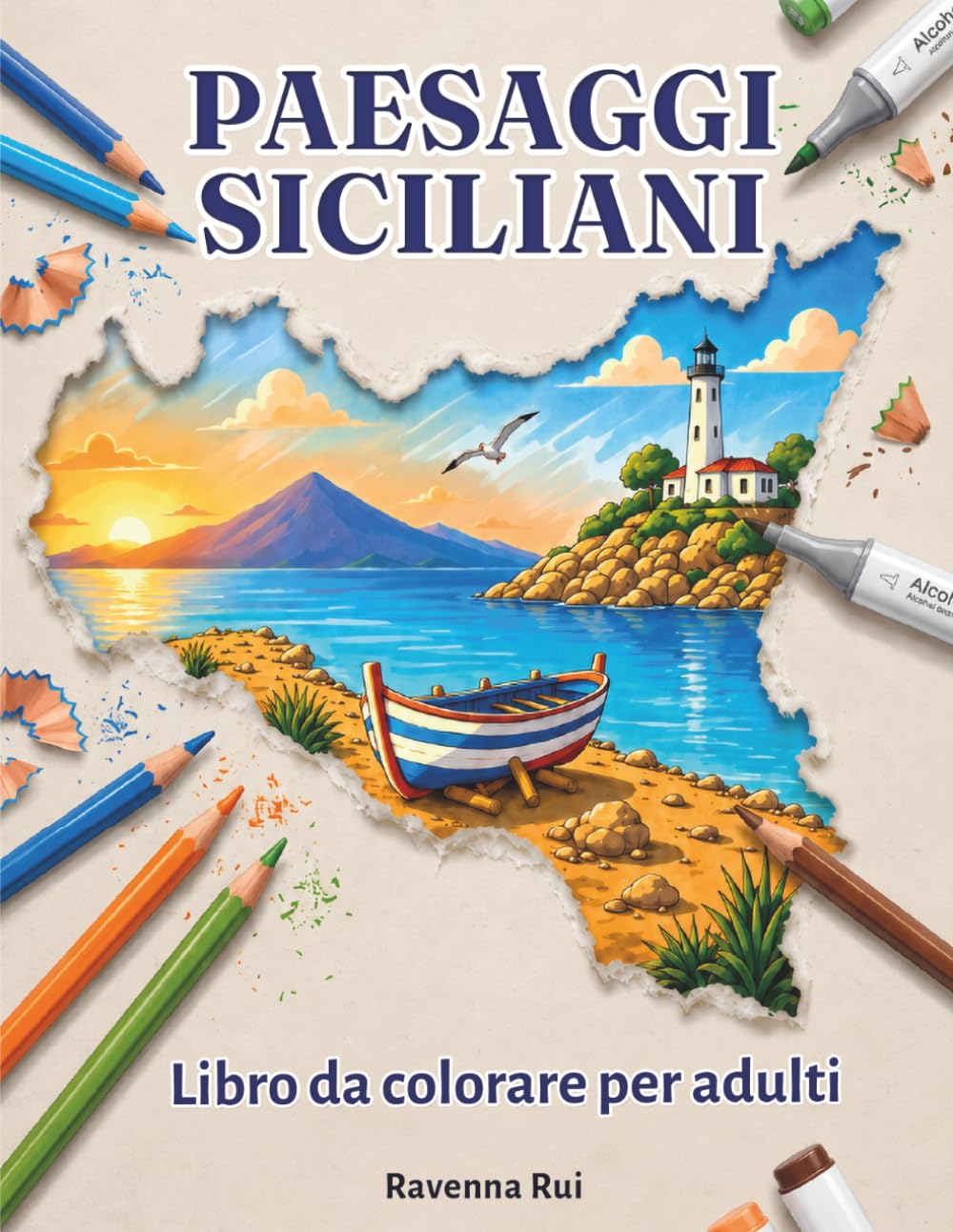capítulo por capítulo baixar Paesaggi siciliani - Libro da colorare per adulti: 50 fantastiche illustrazioni rilassanti di mare, borghi e natura per alleviare lo stress. (Italian Edition)