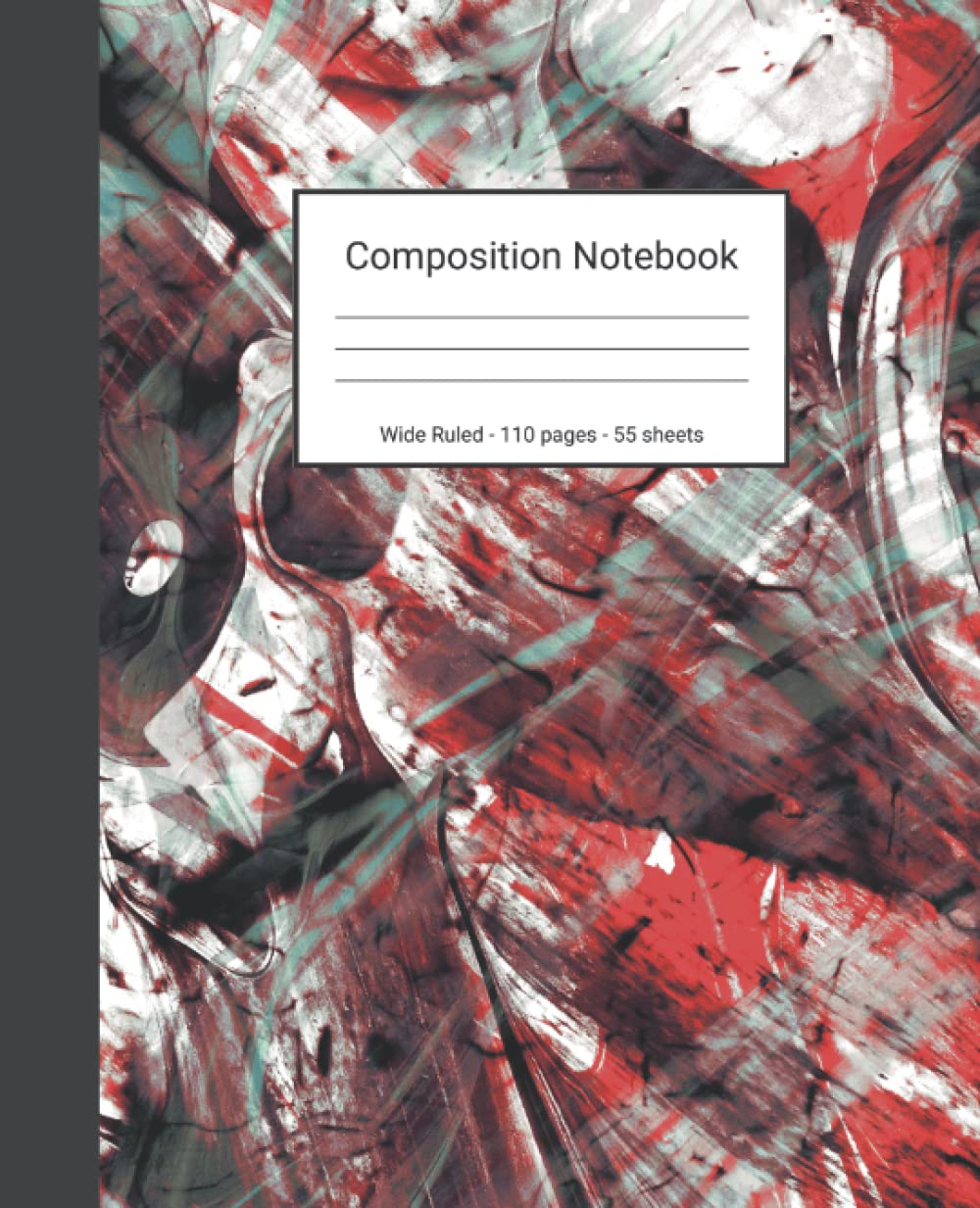 Composition Notebook: Wide Ruled Paper Notebook Journal - Red And White Abstract Painting - Blank Wide Lined Workbook baixar o livro de graça