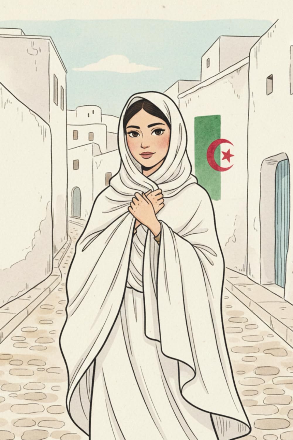 ler totalmente Carnet Héritage Algérien: Carnet ligné inspiré du Haïk traditionnel, des femmes algériennes et de la Casbah (French Edition)