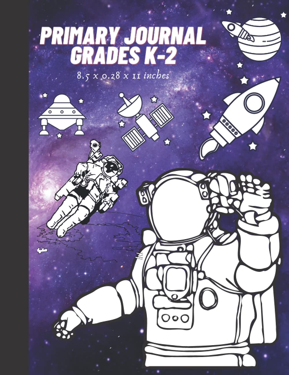Primary Journal Grades K-2: Dashed Midline and Picture Space School Exercise Book | 120 Story Pages | Red - Rocket (Outer Space Astronomy Series) baixar o livro de graça