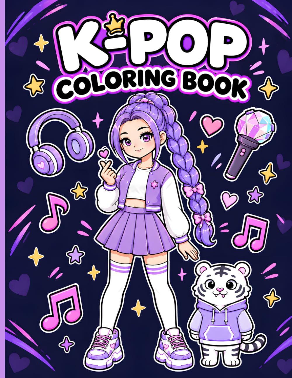 K-Pop Coloring Book: Cute K-Pop Coloring Book for Kids, Tweens, Teens & Adults | Kawaii Anime-Style Girls, Music & Cozy Designs | K-Pop Gift for Girls (K-Pop Superfan Coloring Adventures) baixar o livro de graça