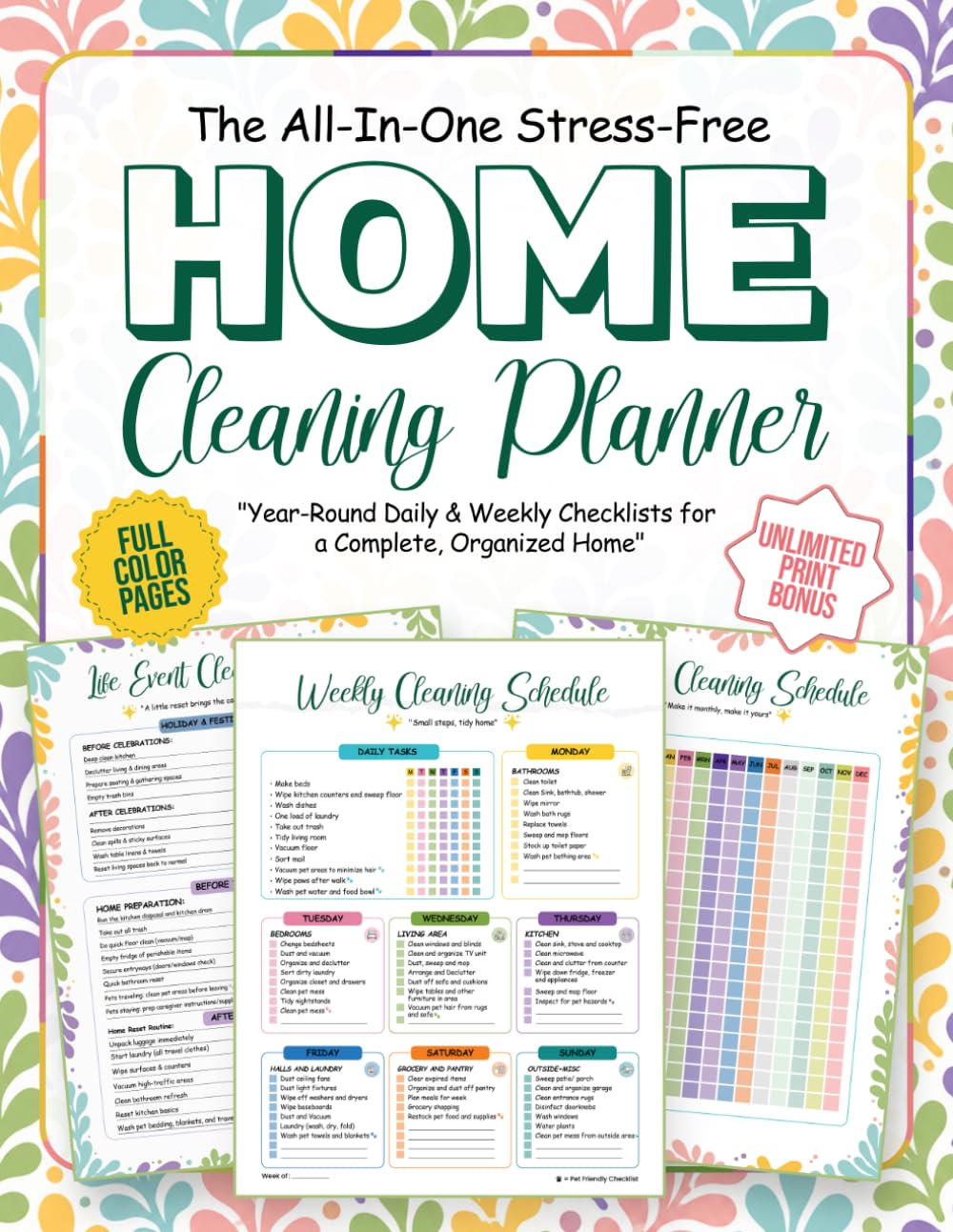 capítulo por capítulo baixar The All-In-One, Stress-Free Home Cleaning Planner: Daily, Weekly & Monthly Checklists to Clean, Declutter, Organize & Reset Your Home (Full-Color, Pet-Friendly & Life-Event Cleaning Guides)