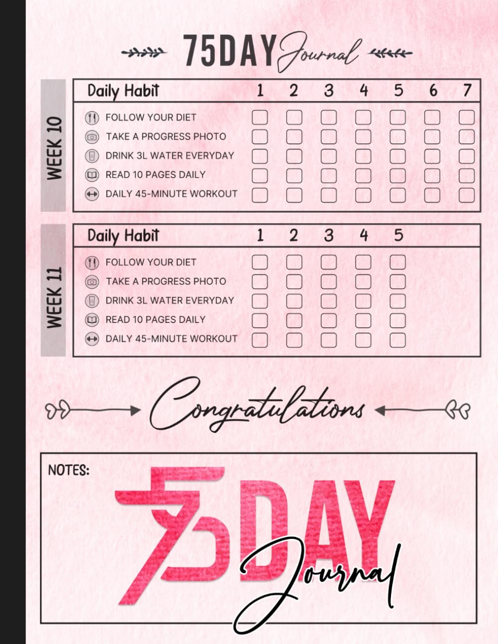 75 Day Journal and Challenge Tracker: Daily Progress Tracker Your Exercise With Checklists | Transform Your Life in 75 Days baixar o livro de graça