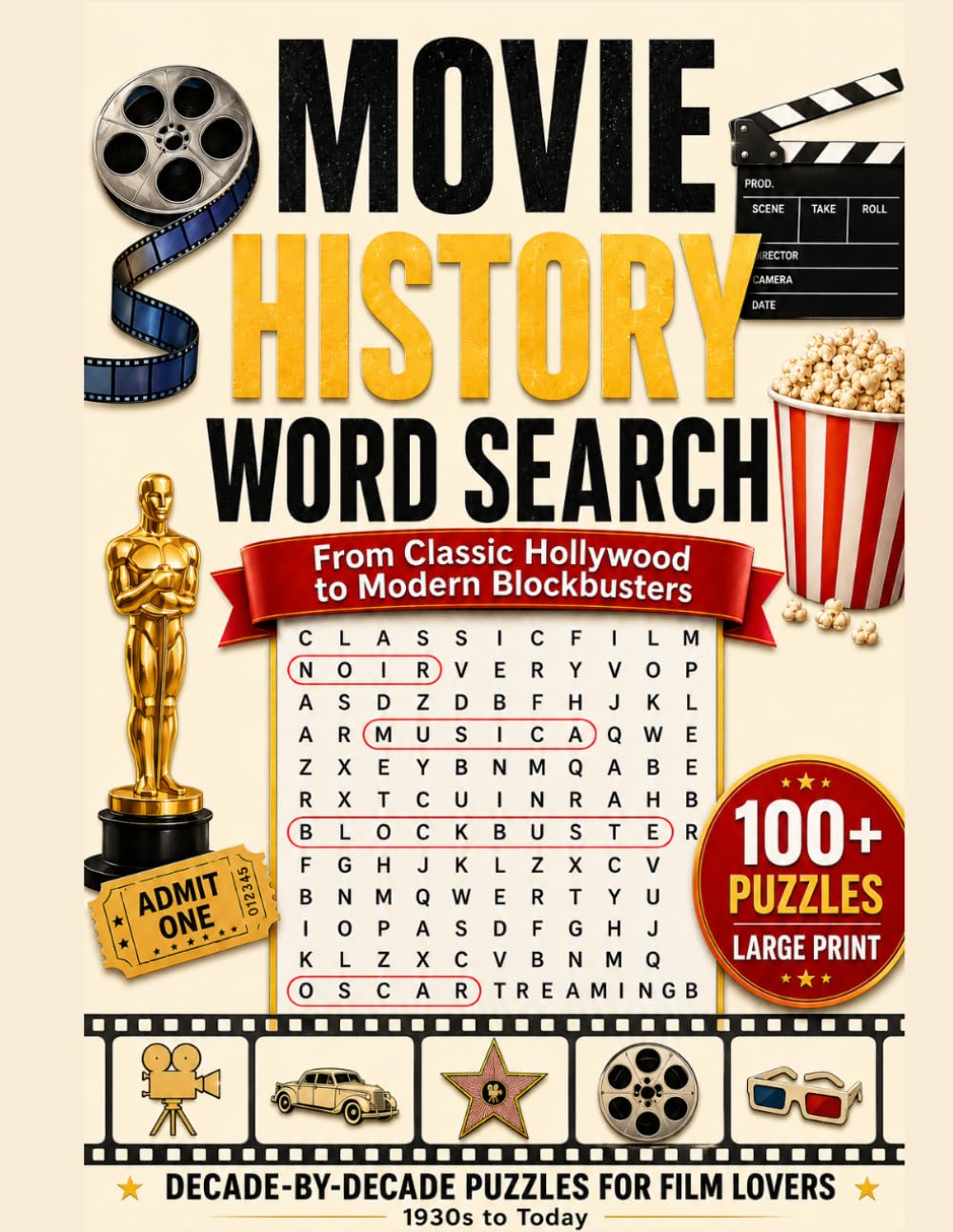 ler totalmente Movie History Word Search: Decade by Decade Puzzle for Film Lovers