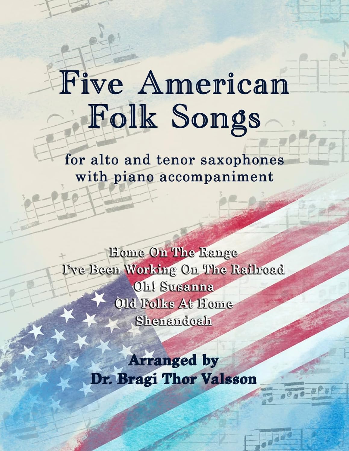 ler totalmente Five American Folk Songs for Alto and Tenor Saxophones with Piano accompaniment: saxophone duets (English Edition)