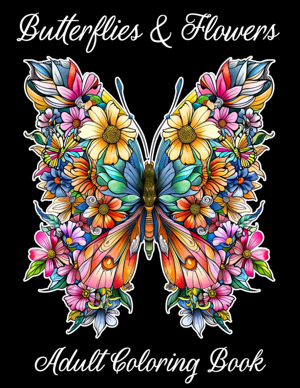 ler totalmente Butterflies and Flowers Adult Coloring Book: Beautiful Floral Designs Shaped into Butterfly Wings. Mandala Style Patterns for Stress Relief and Relaxation