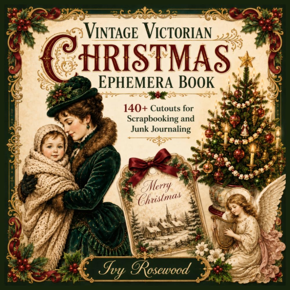 Vintage Victorian Christmas Ephemera Book: 140+ Cutouts for Scrapbooking and Junk Journaling baixar livro de graça