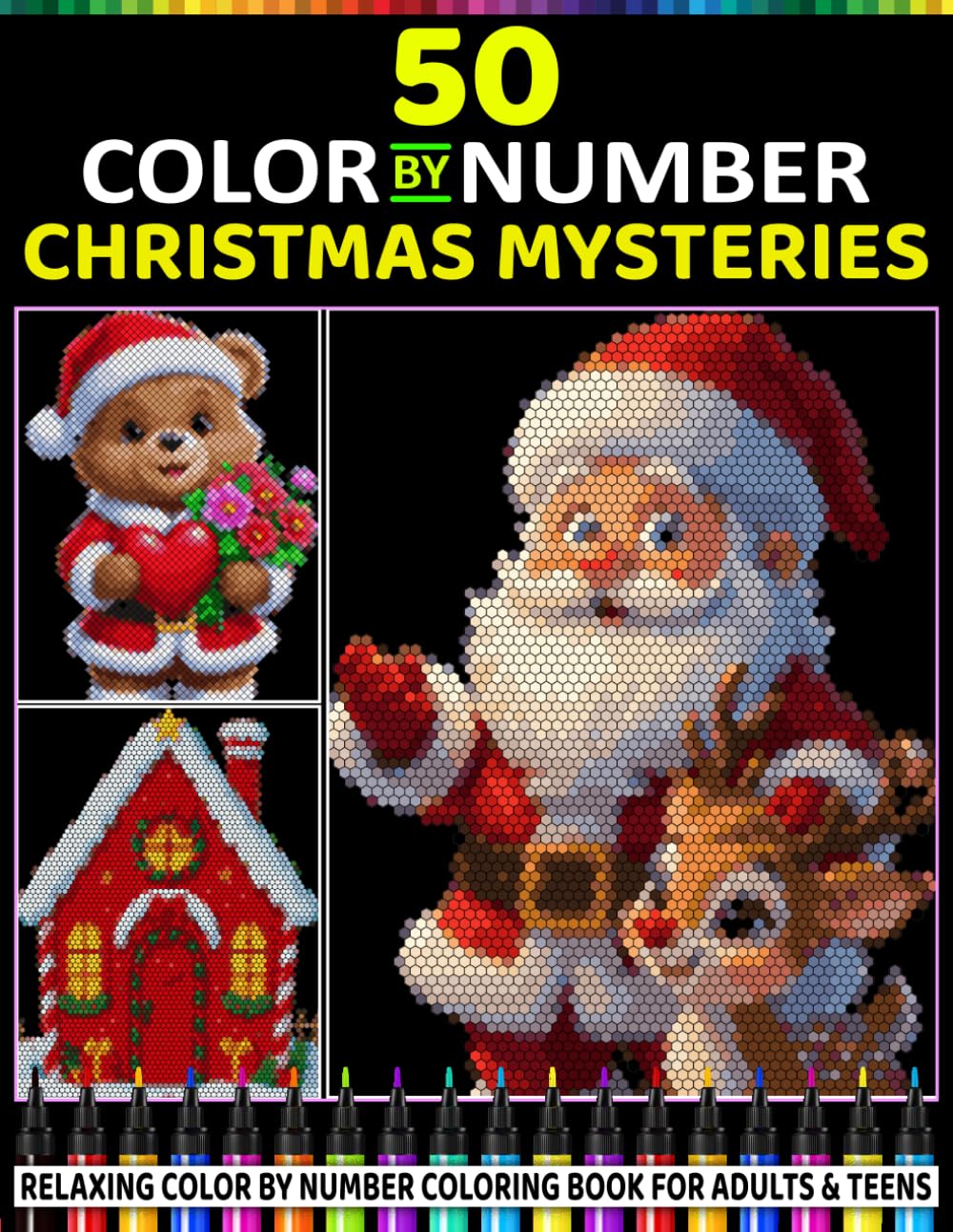 Christmas Color Reveal Mysteries: 50 Hidden Holiday Pictures to Color by Number with Diamond, Hexagon & Circle Shapes and a Master Color Palette baixar livro de graça