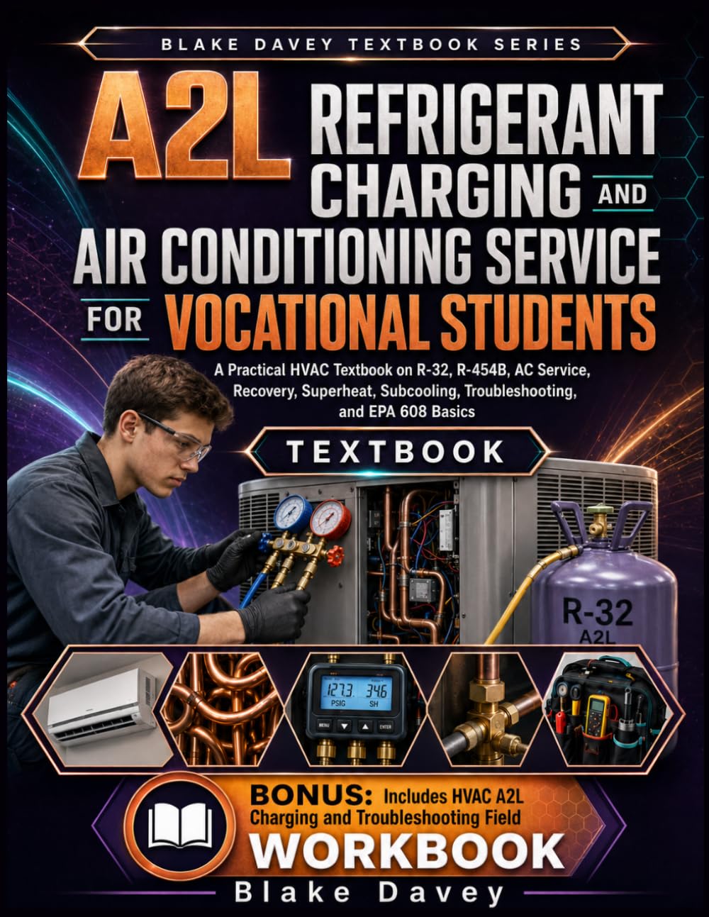 A2L REFRIGERANT CHARGING AND AIR CONDITIONING SERVICE FOR VOCATIONAL STUDENTS: A Practical HVAC Textbook on R-32, R-454B, AC Service, Recovery,... Troubleshooting, and EPA 608 Basics baixar o livro de graça