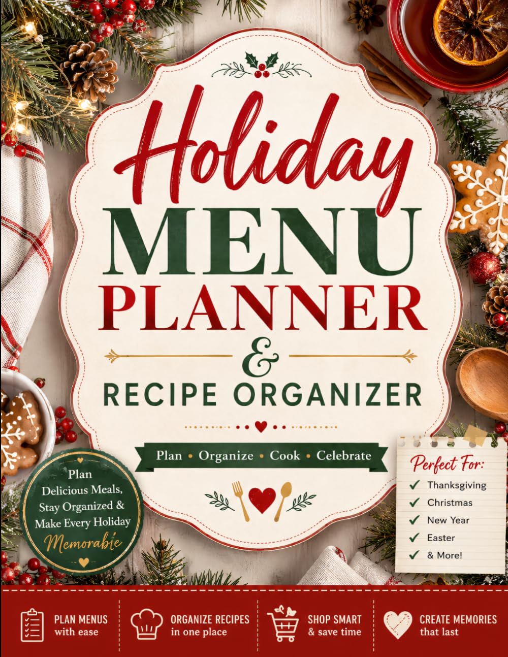 capítulo por capítulo baixar Holiday Menu Planner & Recipe Organizer: Thanksgiving, Christmas, Easter & New Year’s Meal Planning, Grocery Lists, Prep Schedules and Recipe Cards for Family Favorites