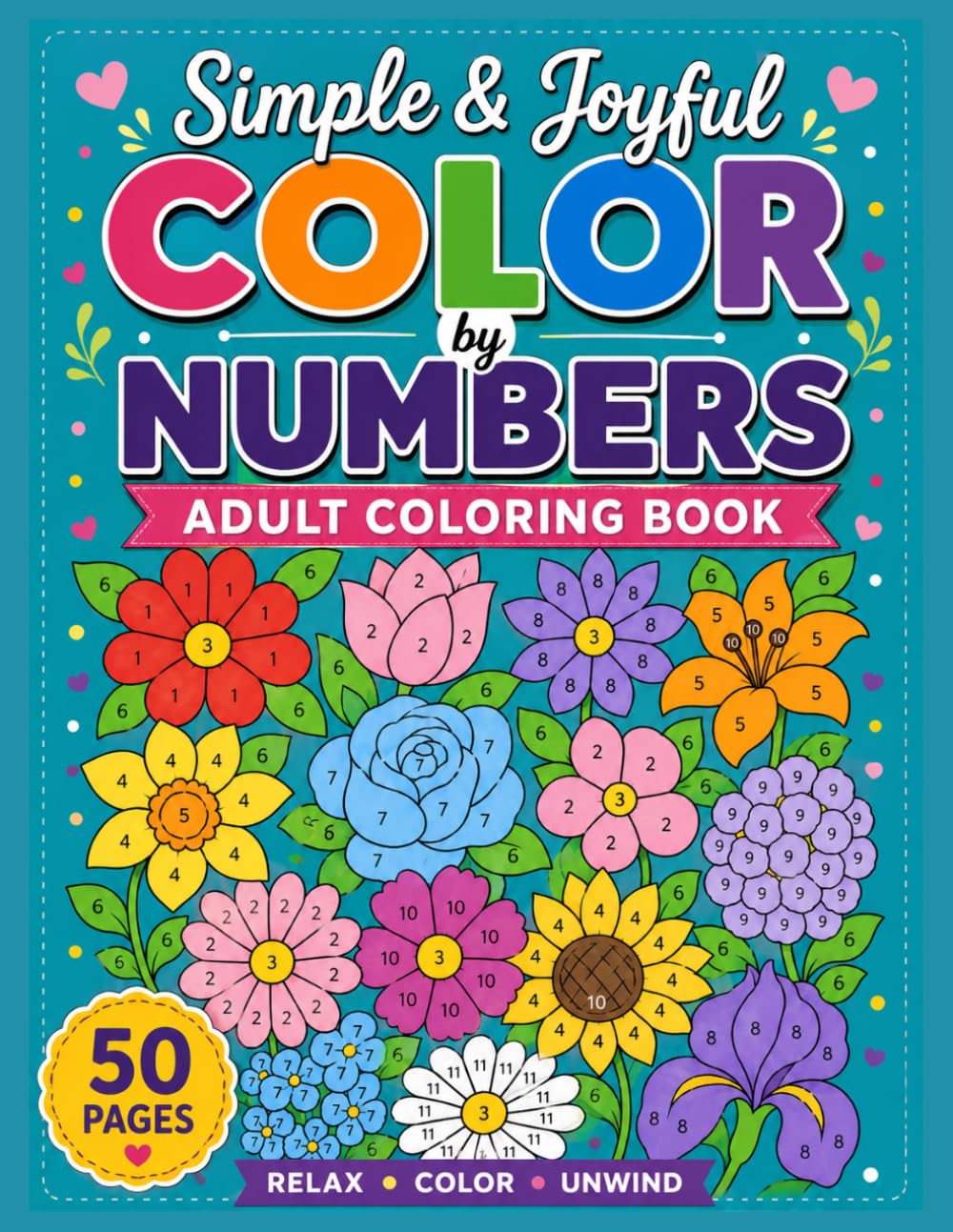 capítulo por capítulo baixar Simple & Joyful Color by Numbers Adult Coloring Book: Discover Calm Through Easy Numbered Coloring Pages Featuring Charming Florals, Peaceful... Nature Designs for Everyday Relaxation
