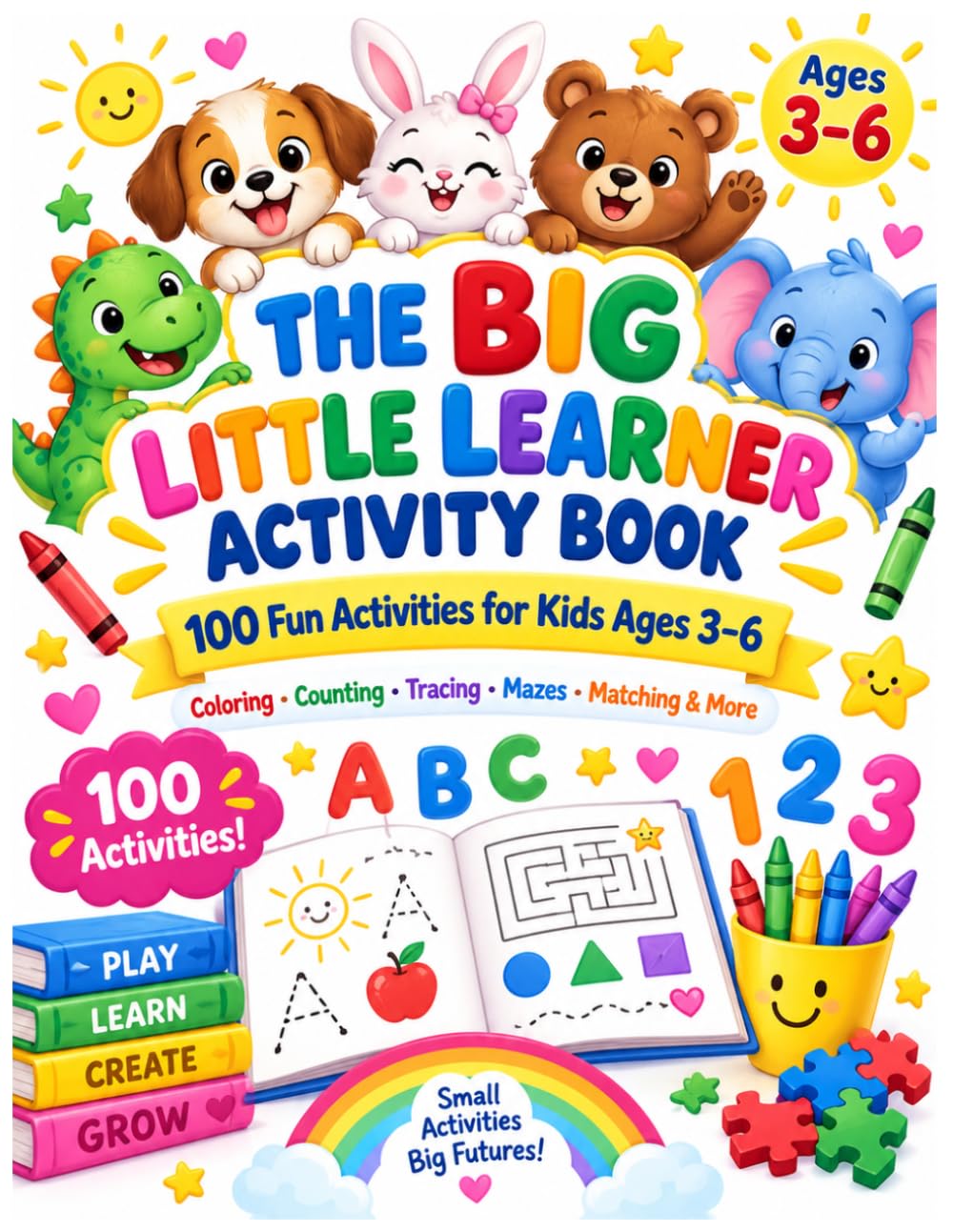 THE BIG LITTLE LEARNER ACTIVITY BOOK: 100 Fun Activities for Kids Ages 3–6 Coloring • Counting • Tracing • Mazes • Matching & More baixar o livro de graça