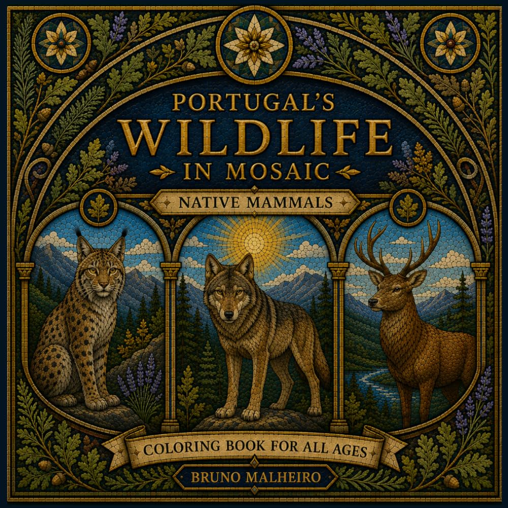 ler totalmente Native Mammals of Portugal in Mosaic: A Stained Glass Wildlife Coloring Book for Adults Featuring Native Portuguese Animals, Scientific Names, Mindfulness and Relaxation (Portuguese Edition)