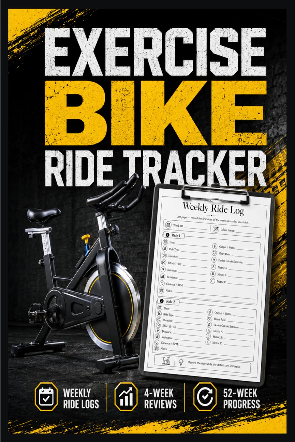 capítulo por capítulo baixar Exercise Bike Ride Tracker: Indoor Workout Cycling Journal for Men and Women to Record Rides Track Progress, Review Performance and Set Fitness Goals