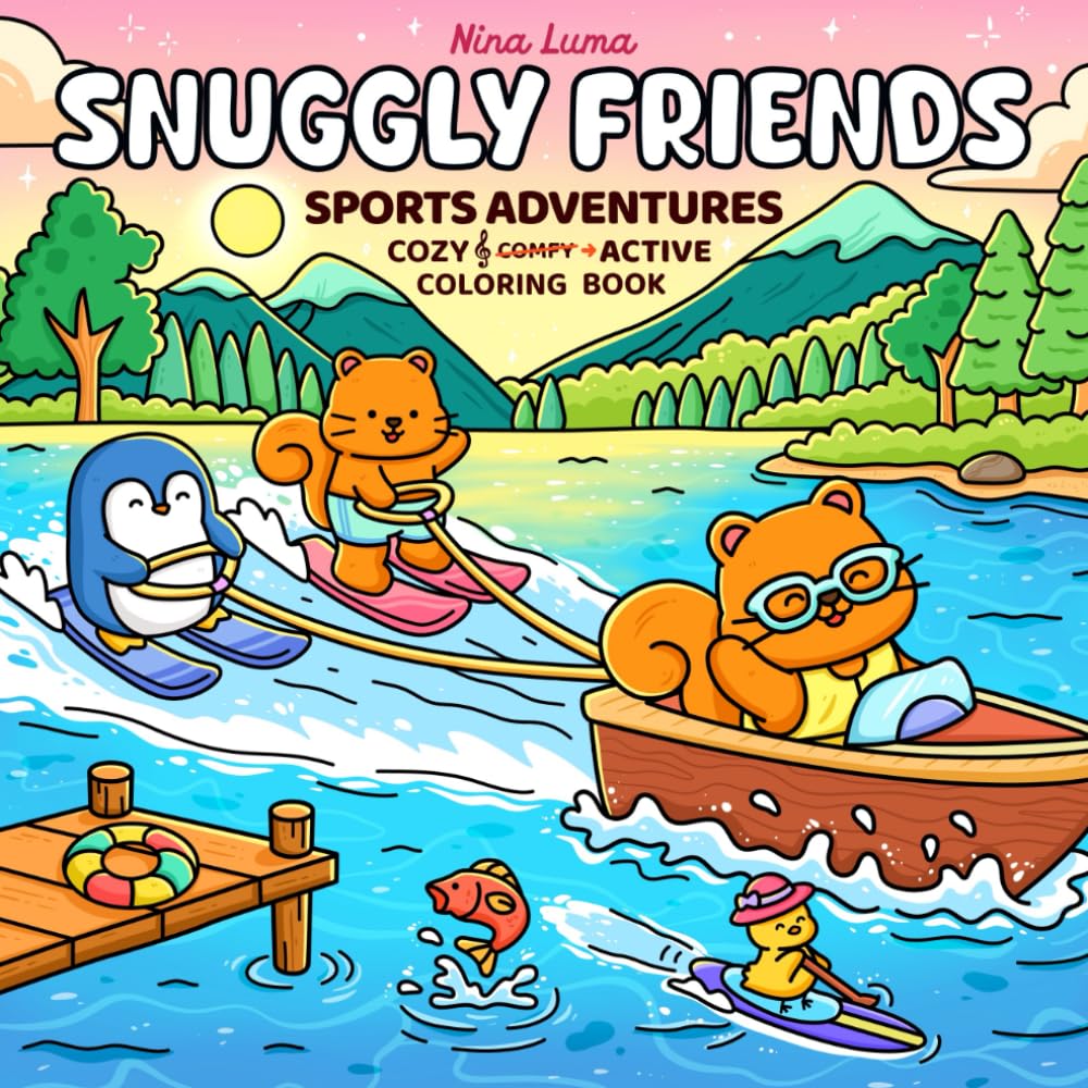 ler totalmente Snuggly Friends – Sports Adventures: Cozy Meets Active: Sports Coloring Book for Adults and Teens with Cute Snuggly Friends & Exclusive Soundtrack (Snuggly Friends Coloring Series)