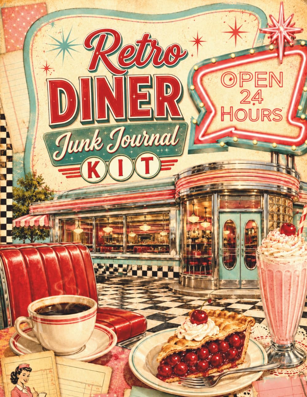 capítulo por capítulo baixar Retro Diner Junk Journal Kit: 1950s Inspired Clip Art and Ephemera for Paper Crafts, Scrapbooks, Card Making