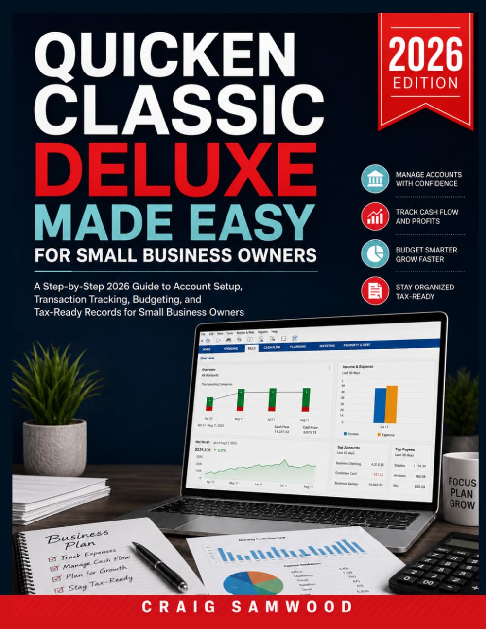 capítulo por capítulo baixar QUICKEN CLASSIC DELUXE MADE EASY FOR SMALL BUSINESS OWNERS.: A Step-by-Step 2026 Guide to Account Setup, Transaction, Tracking, Budgeting, and Tax-Ready Records for Small Business Owners