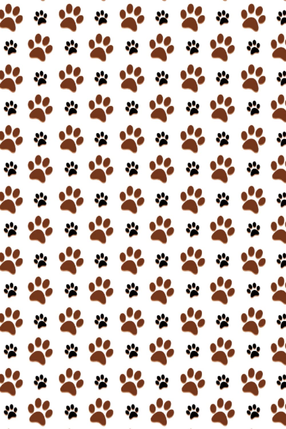 ler totalmente Notebook: Dog Paw Print Composition Notebook - College Ruled 100 Pages: College Ruled 100 Pages - 6x9 Paperback - Brown and Black