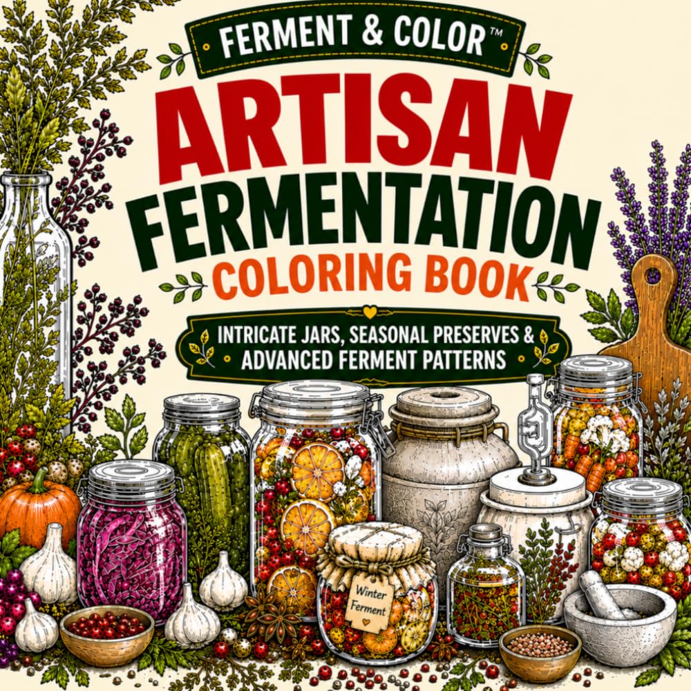 Artisan Fermentation Coloring Book: Intricate Jars, Seasonal Preserves & Advanced Ferment Patterns for Adults (Ferment & Color Collection) baixar livro de graça