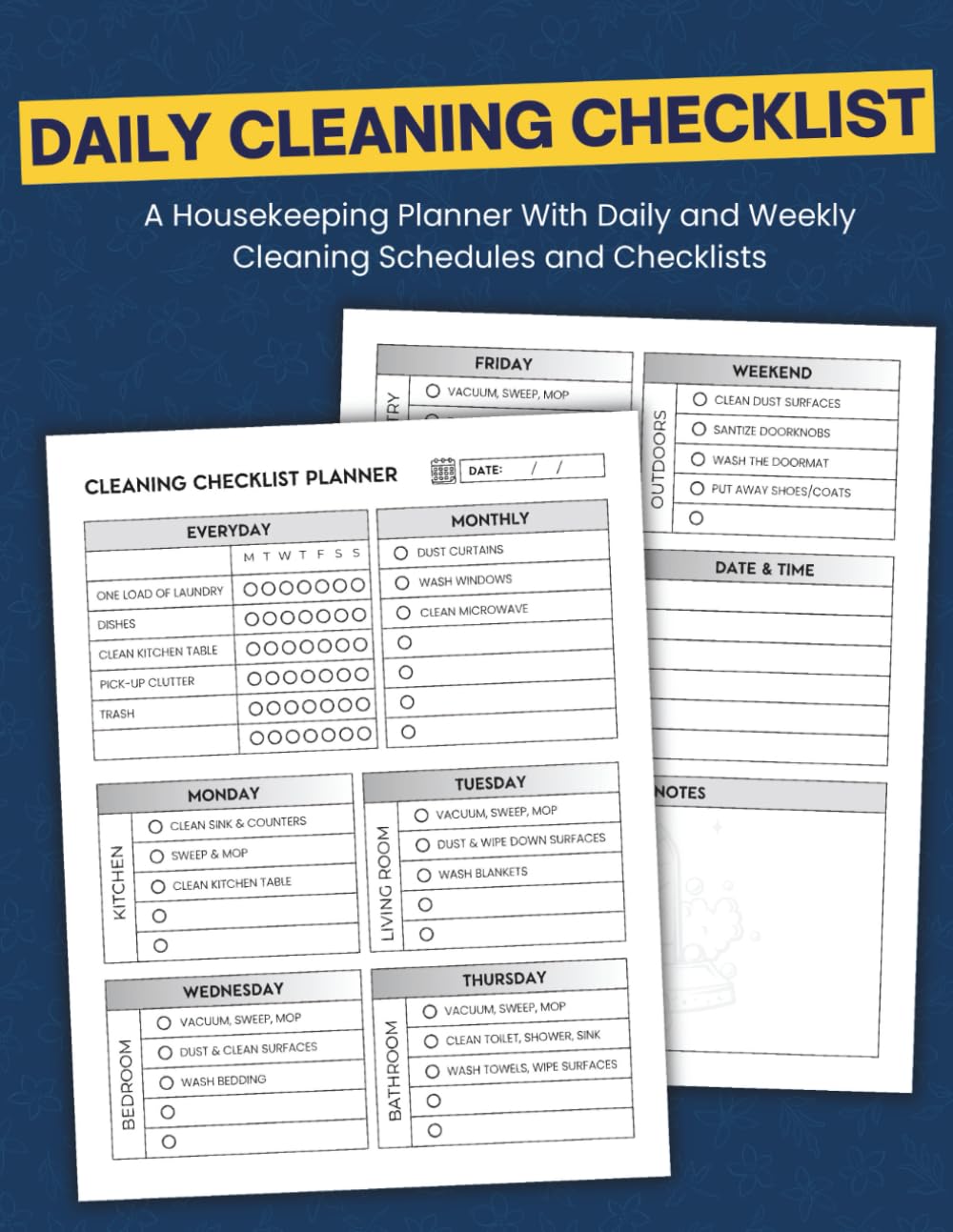 capítulo por capítulo baixar Daily Cleaning Checklist: A Housekeeping Planner with Daily and Weekly Cleaning Schedules and Checklists