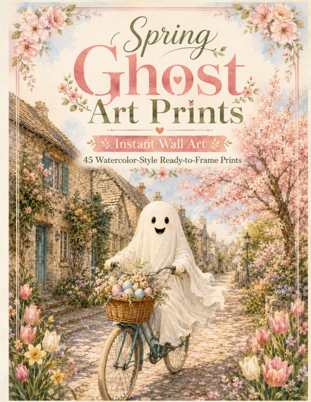 ler totalmente Instant Wall Art: Spring Ghost Art Prints: 45 Watercolor-Style Ready-to-Frame Prints (Halloween Wall Art)