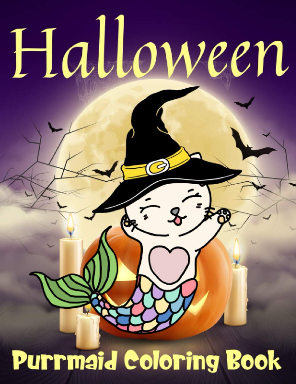 ler totalmente Purrmaid Coloring Book: Pumpkin Halloween Coloring Book For Toddlers And Kids Ages 3-8 Cat Mermaid