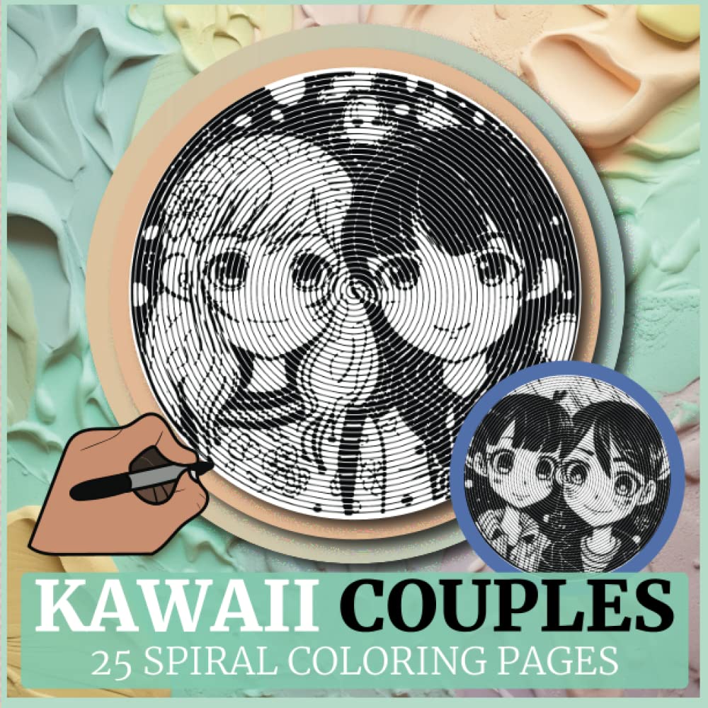 capítulo por capítulo baixar Kawaii Couples Spiral Art Coloring Book: 25 Love And Friendship Adorable Spirals To Discover, Relax And Celebrate Human Cuteness, Novelty Stress Relief Gift For Overthinkers, Adults And Teens