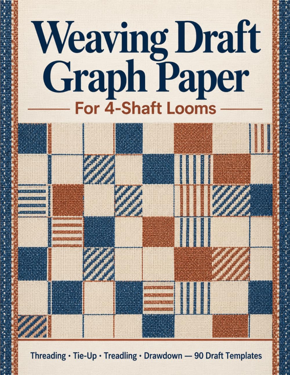 Weaving Draft Graph Paper for 4-Shaft Looms: Threading, Tie-Up, Treadling & Drawdown Grids for Handweavers to Plan and Record Original Patterns — 90 Draft Templates, 100 Pages, 8.5" x 11" baixar o livro de graça