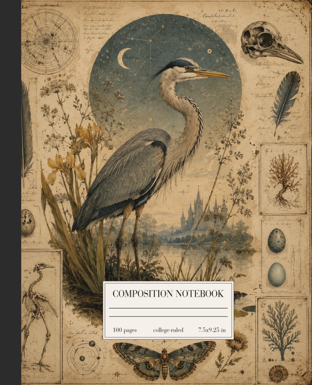 capítulo por capítulo baixar Moonlit Heron: A Vintage Ornithology Composition Notebook with Botanical and Natural History Illustrations