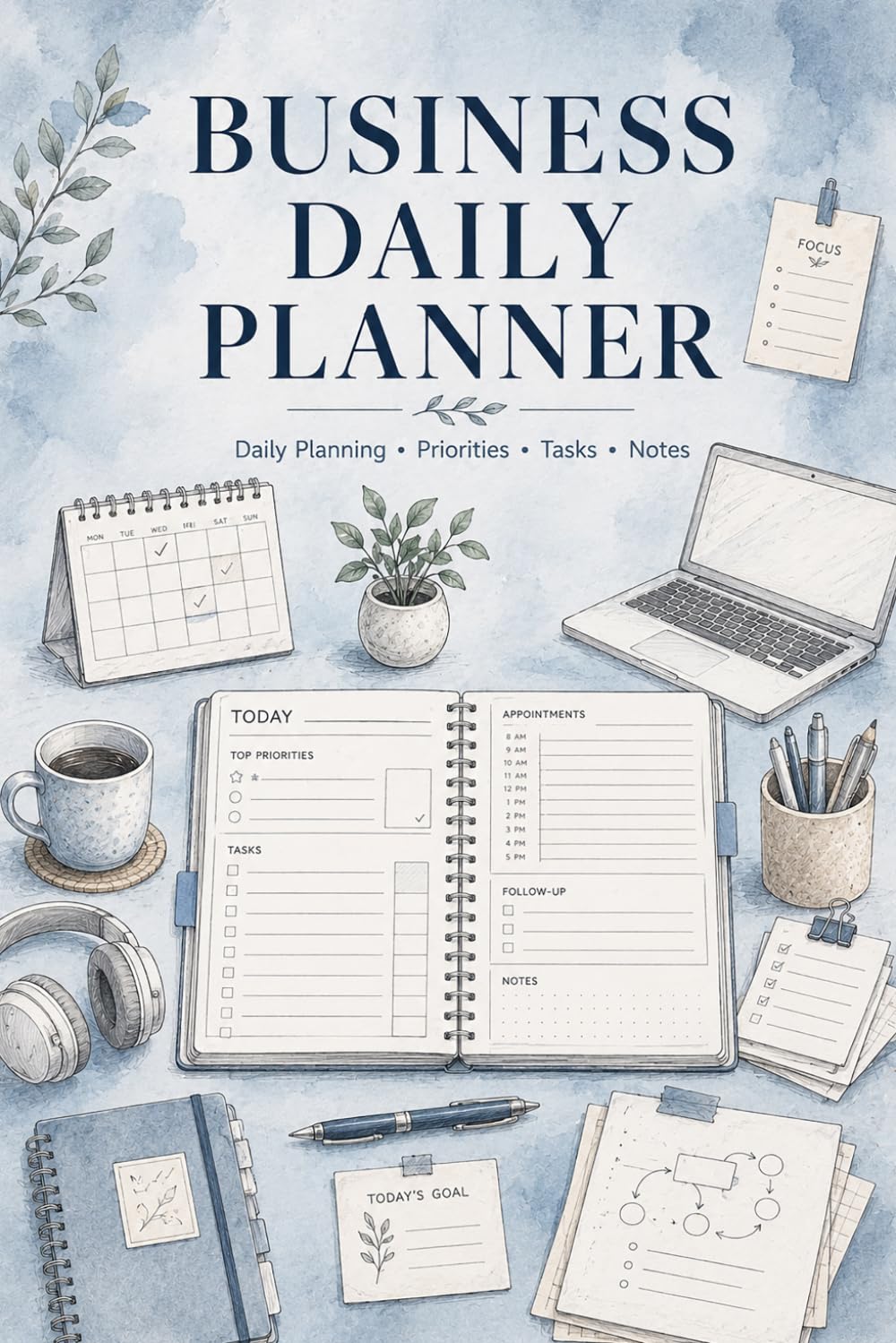 Business Daily Planner: Workday Organization Journal for Owners Recording Priorities, Tasks, Meetings, Customer Requests, Follow-Ups, Notes, and Completed Activities baixar livro de graça
