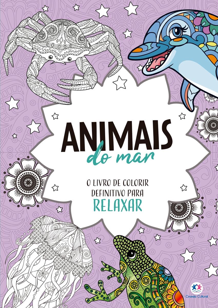 Animais do Mar - Livro de colorir e relaxar mandalas