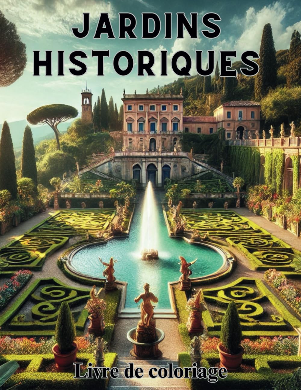 Jardins historiques – Livre de coloriage pour adultes avec illustrations de jardins célèbres: 40 motifs à colorier avec des jardins et des bâtiments historiques (French Edition) baixar o livro de graça