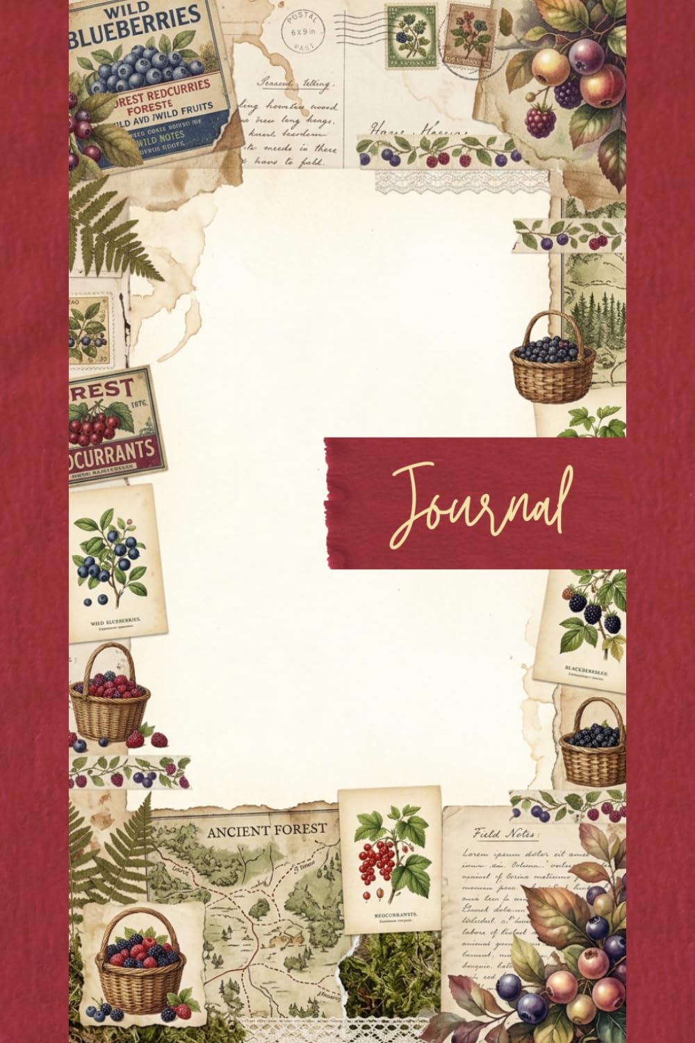capítulo por capítulo baixar Vintage Forest Berries Junk Journal Pages - 6x9 Decorative Paper - 100 Botanical Writing Sheets with Wild Blueberries, Raspberries, Blackberries, Redcurrants, and Foraging Cottagecore Collage