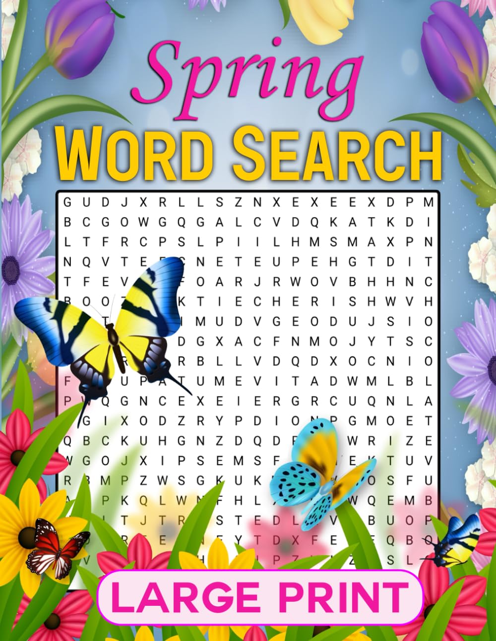 Spring Word Search Large Print: Large Print Spring Themed Puzzles with 1200 Hidden Words baixar o livro de graça