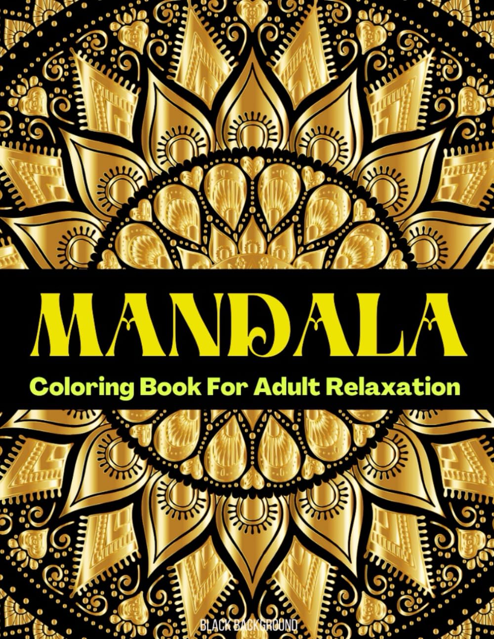 ler totalmente Mandala Coloring Book for Adult Relaxation: Floral Mandala Coloring For Meditation, and Stress Relieving | Black Background