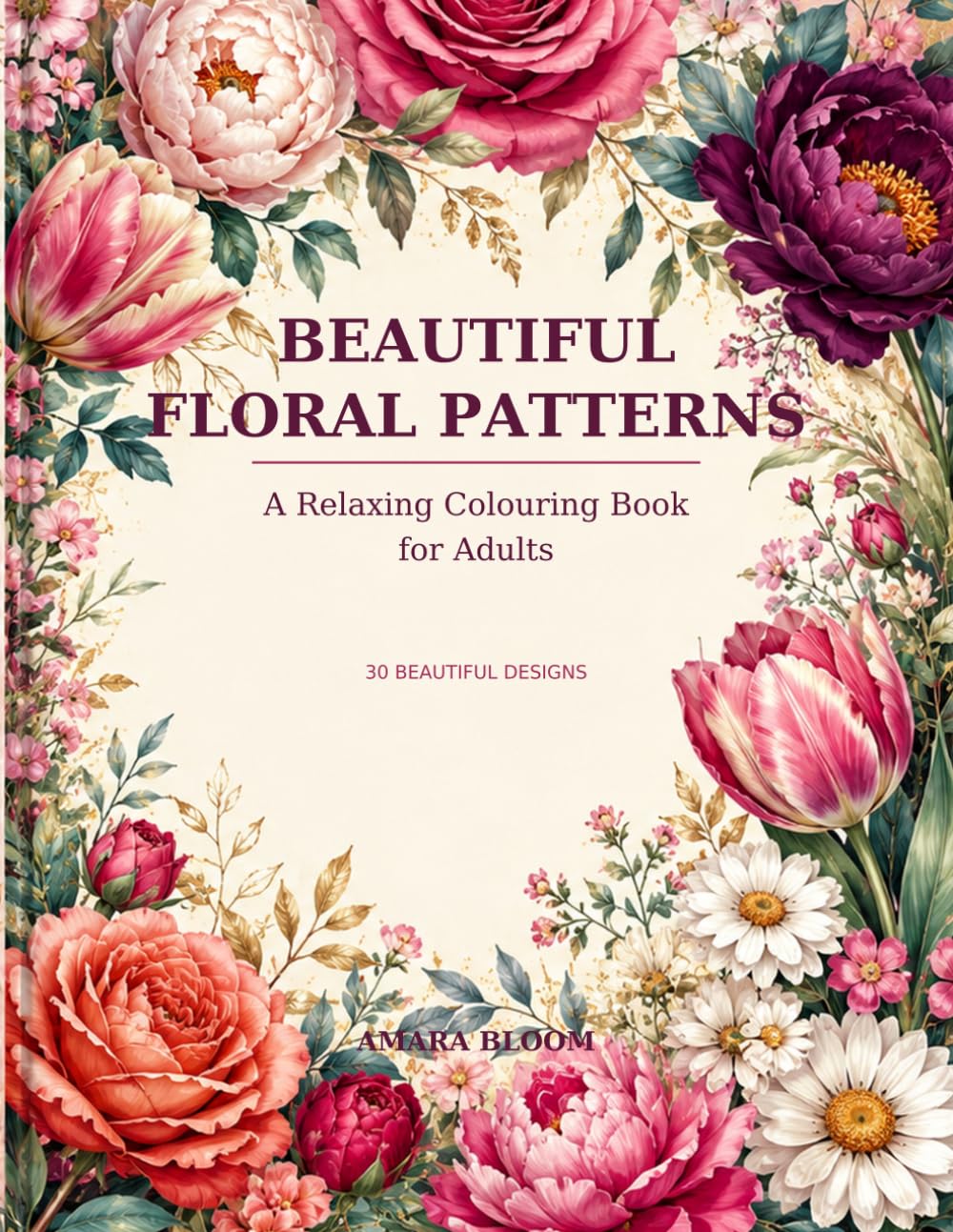 Blooming Serenity: A Relaxing colouring book for Adults baixar o livro de graça